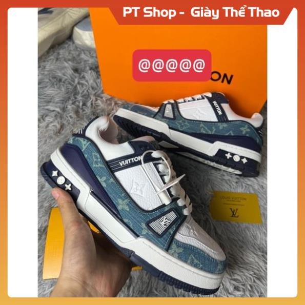 [FreeShip + Hàng Xịn SÒ] Giày thể thao lv bản sc, giày SNEAKER nam nữ quai dán xanh lá đen hồng trắng nâu kem xanh dương
