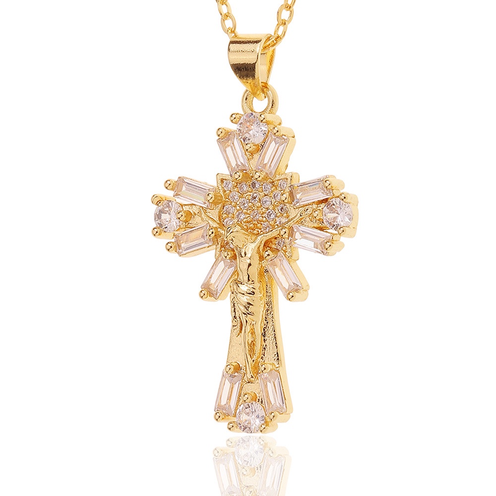 Vòng cổ Mặt Thánh Giá Đính Đá Zircon