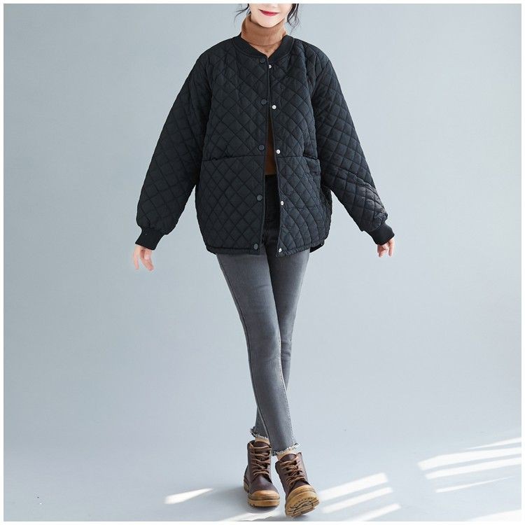 [ORDER] Áo khoác nữ bigsize chần bông dáng bomber trẻ trung (fit 90kg) - Có ảnh thật | BigBuy360 - bigbuy360.vn