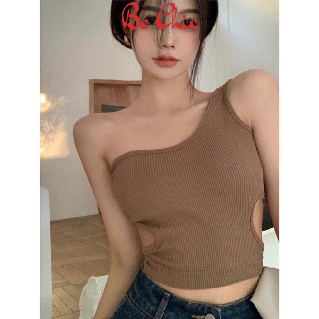 Áo Nữ thiết kế 1 Vai Chéo Dây khoét eo không gọng nâng ngực co giãn cao cấp mã Bra B1823 BC_CHIC LINGERIE