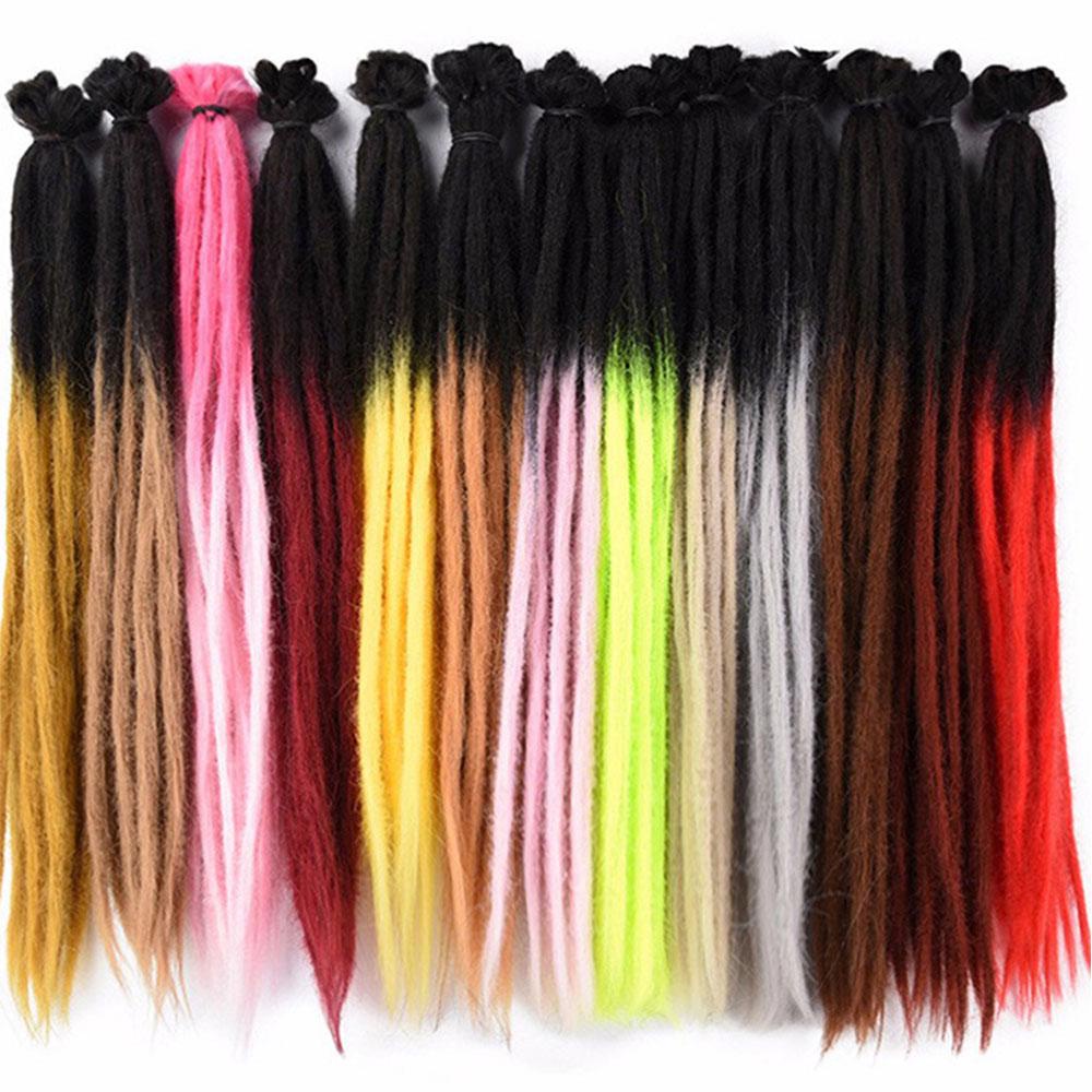 Bím Tóc Giả Bện Bằng Sợi Tổng Hợp Handmade Màu Ombre