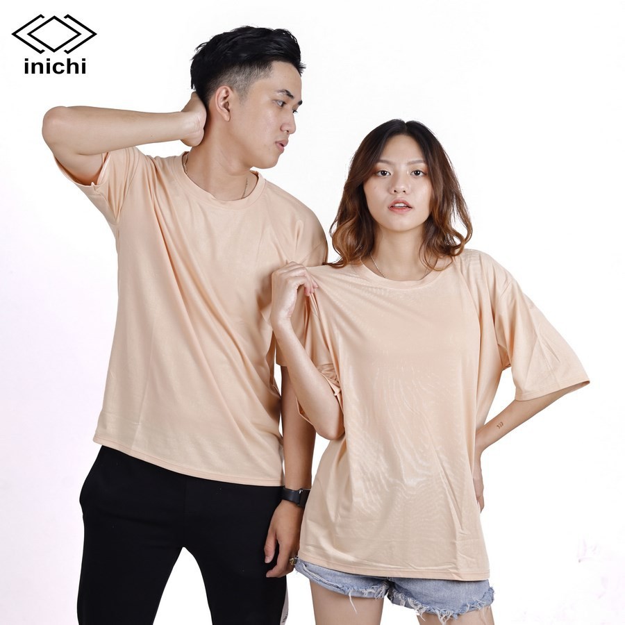 Áo thun tay lỡ Unisex màu trơn INICHI form rộng cá tính IC614