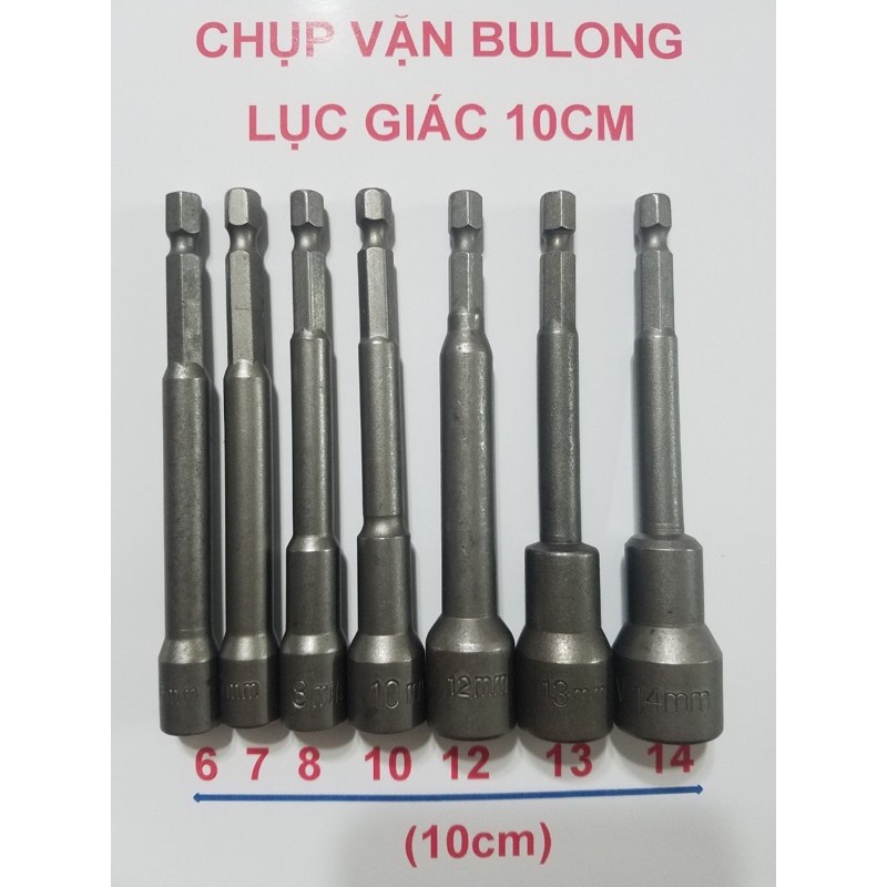 Bộ chụp vặn bulong lục giác dài 10cm