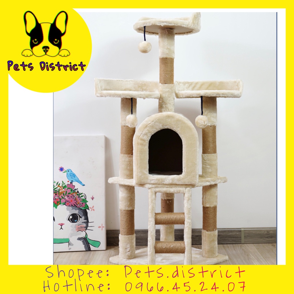 Cattree nhà cây cho mèo giải trí vui chơi, xả stress