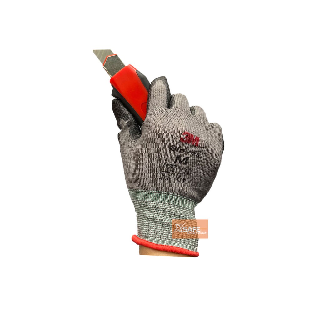 Găng tay bảo hộ lao động 3M cấp độ 1 bảo hộ an toàn tiêu chuẩn EN388:4131 - Sản phẩm chính hãng 3M