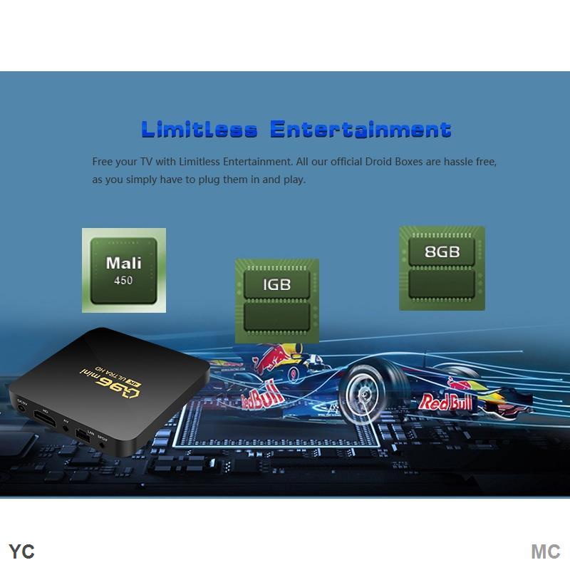 Đầu TV box q96 Mini 16 + 256GB 4K H. 265 s905l Android 10.1 amlogic S905 KèM Phụ KiệN Chuyên DụNg