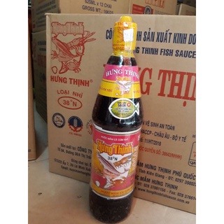 Nước mắm Hưng Thịnh chai cốt nhĩ 38 độ 750ML (1T CÓ KM)