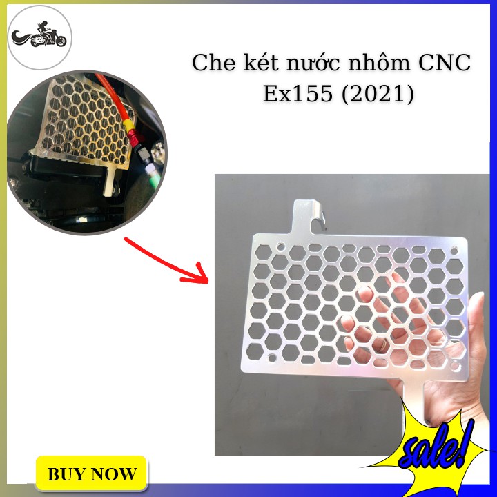 Che két nước Exciter 155 VVA 2021 từ nhôm CNC dày dặn bảo vệ tốt hơn cho xế cưng