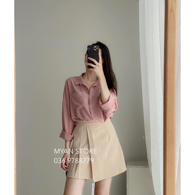 Áo sơ mi tơ lụa Myan