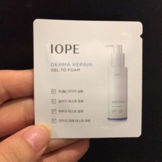 Sample Sữa rữa mặt cao cấp IOPE Derma Repair Gel To Foam
