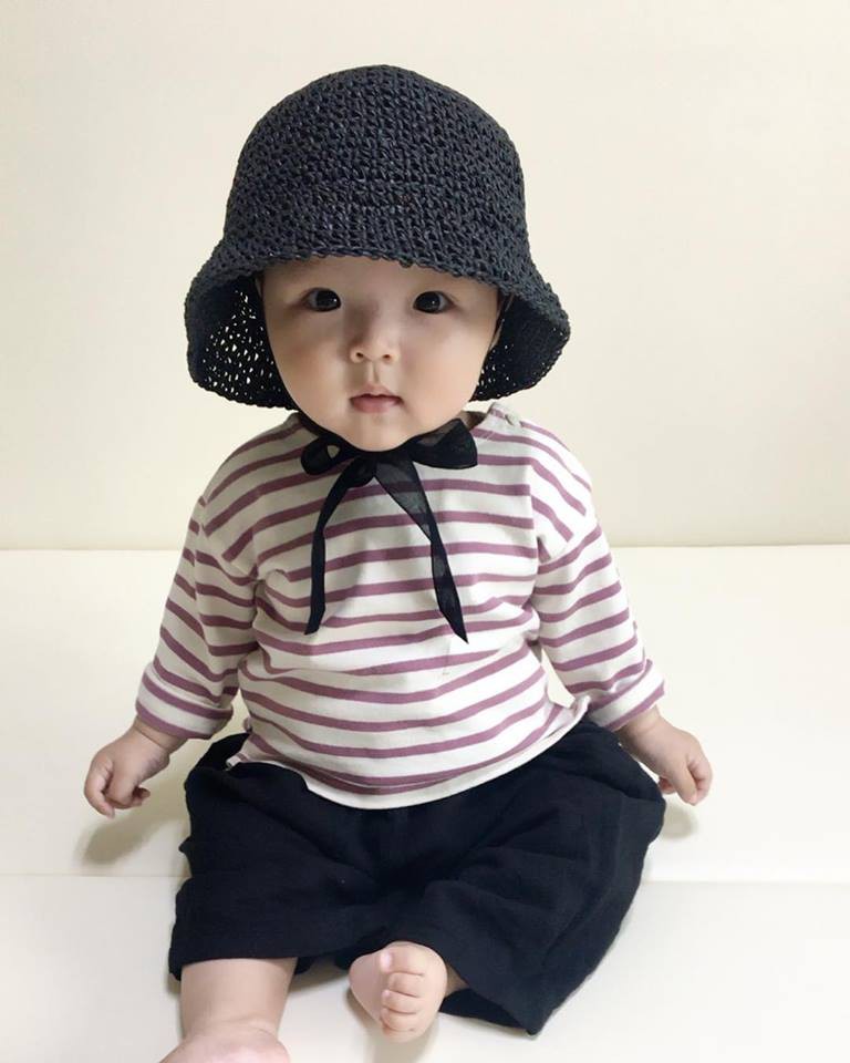 Sản phẩm handmade ♥ XUẤT NHẬT ♥ LEN CAO CẤP ♥ Mũ ajuma đen, Mũ mùa hè cho bé