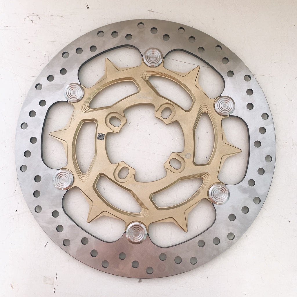 Đĩa Thắng Trước 4 lỗ size 265mm (Lòng CNC ANOT Màu Khoen INOX 304 Không Gỉ) - Gắn thông dụng nhiều dòng xe máy