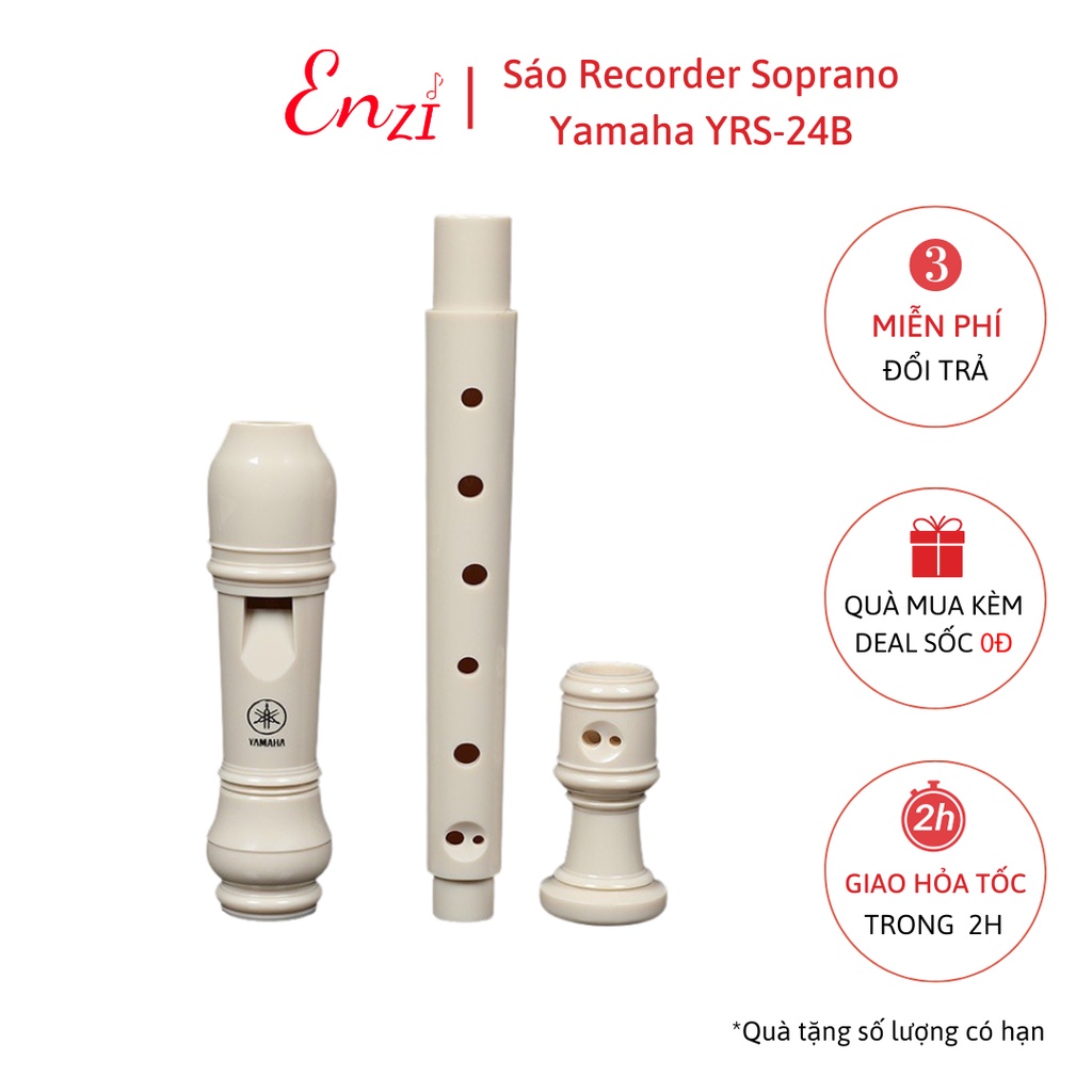 Sáo Recorder Soprano Yamaha YRS-24B Tone B Enzi