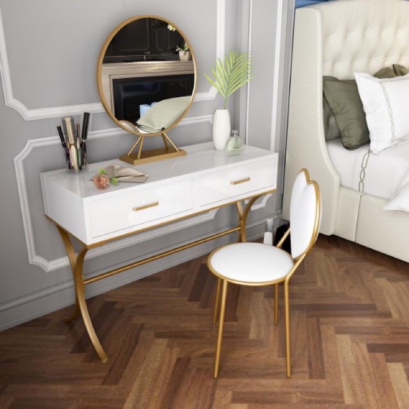 Gương trang điểm dáng tròn hiện đại ,dày 5li