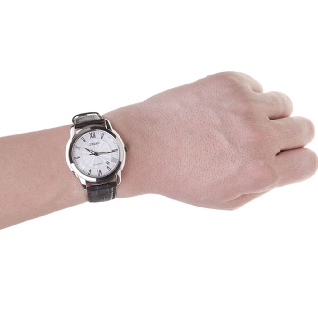Đồng Hồ Nam Citizen Dây Da NB0030-01A - Mặt Trắng (Sapphire)