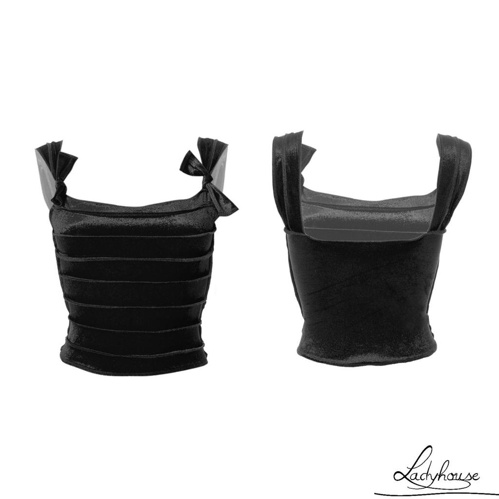 Áo Không Tay Hai Dây Xếp Ly Màu Trơn Đơn Giản Dành Cho Nữ Đi Biển Mùa Hè