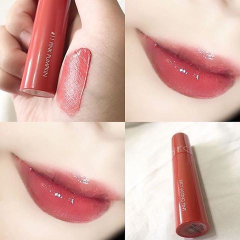 Son bóng Romand Juicy Lasting Tint màu 11 Pink Pumpkin cam hồng nude