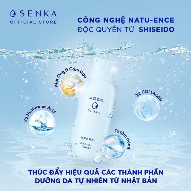 Combo Nước cân bằng, Sữa dưỡng cấp ẩm & Mặt nạ ngủ dưỡng ẩm chuyên sâu Senka Deep Moist (200ml + 150ml + 50g) | BigBuy360 - bigbuy360.vn