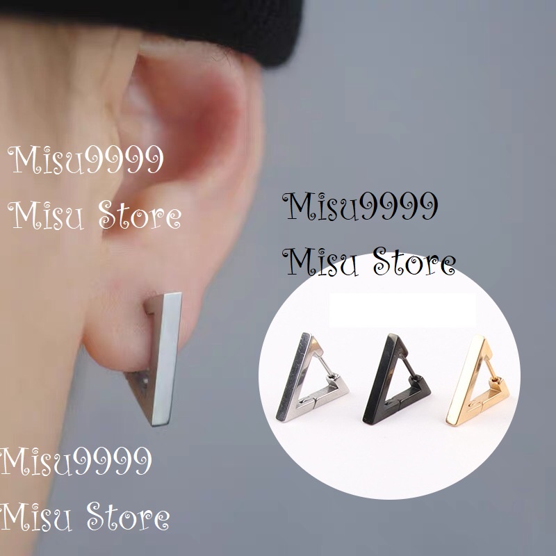 Khuyên titan tam giác gập( thanh chữ nhật)