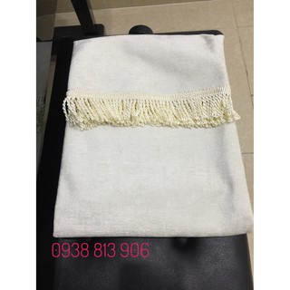 Khăn phủ đàn piano trắng trơn vải nhập