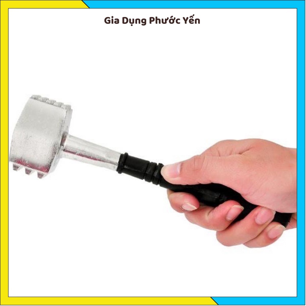 Búa dần thịt, đập đá, giã gừng tỏi, bằng gang tay cầm bằng nhựa tiện dụng 23cm