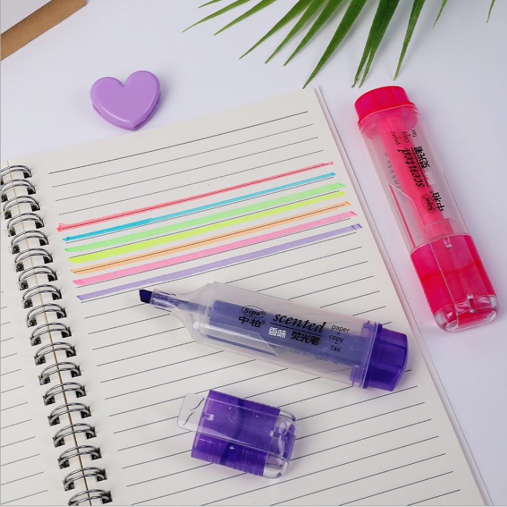 Bút highlight dạ quang đánh dấu dòng nhiều màu có mùi thơm Scented