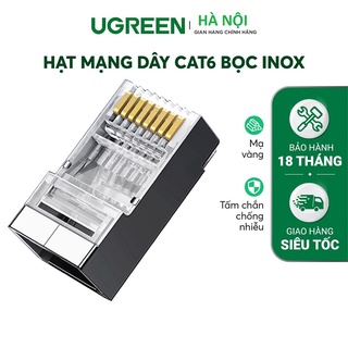 Túi hạt mạng cho dây CAT6 bọc inox (10 chiếc) NW111 bọc kim loại cho cáp cat6, cat7 Ugreen 20333