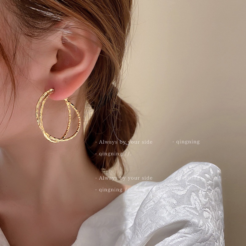 DREJEW Bông Tai Mạ Bạc 925 Hình Thánh Giá Phong Cách Âu Mỹ Kiểu Dáng Mới Cho Nữ