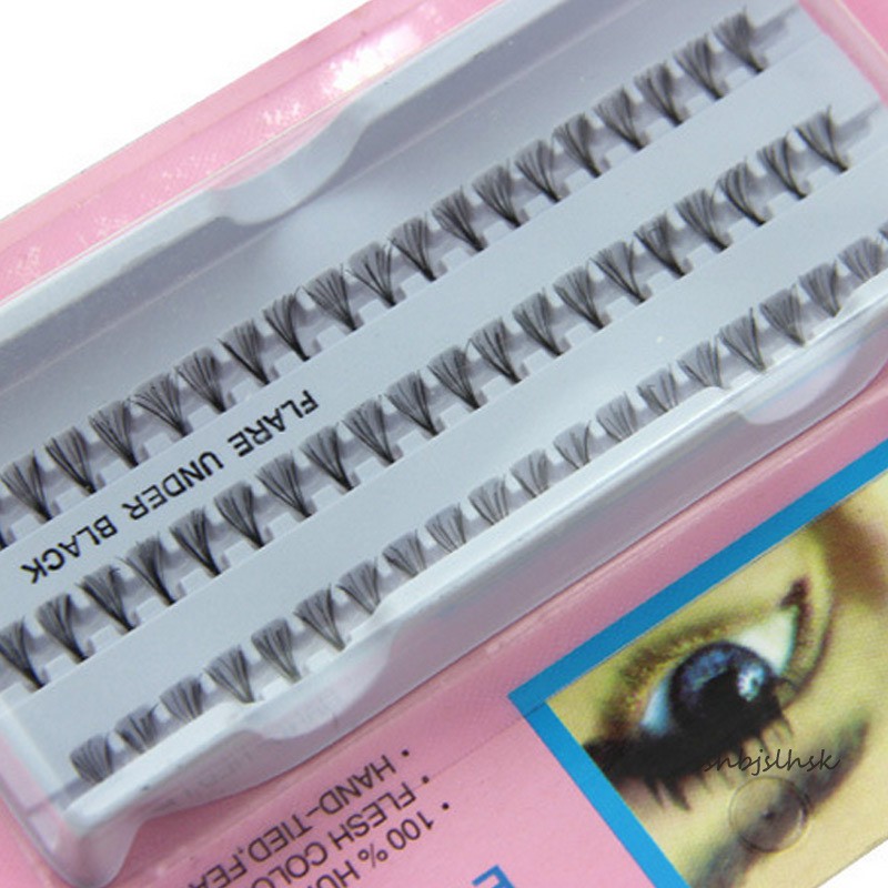 60 Stand Individual False Fake Eyelashes Corner Flare Cluster Lashes Beauty Tools