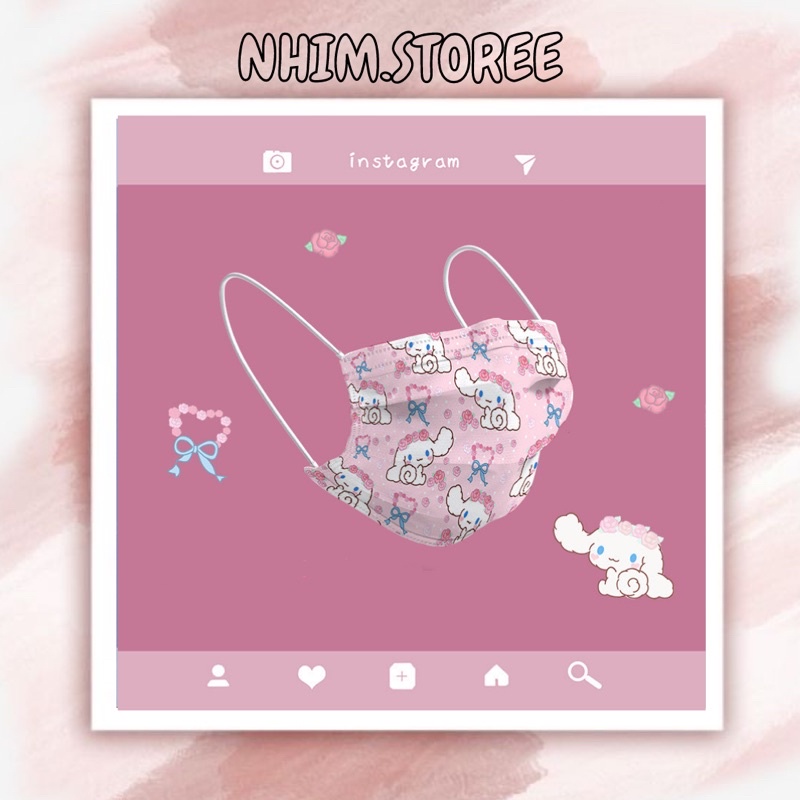 Khẩu Trang In Hình Cinnamoroll Sanrio ( Size Dành Cho Người Lớn ) | BigBuy360 - bigbuy360.vn