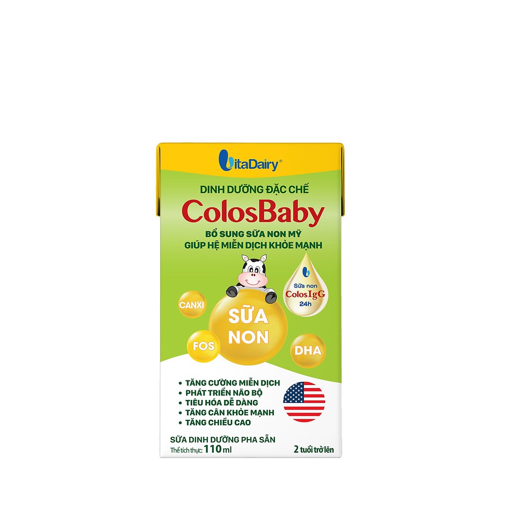 Sữa Pha Sẵn ColosBaby 110ml (Lốc 4 hộp)