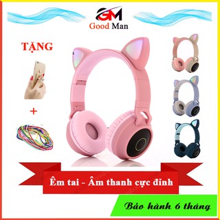  Tai nghe mèo bluetooth cute có led cao cấp | Headphone bluetooth tai mèo | Tai nghe chụp tai dễ thương cao cấp có micro 