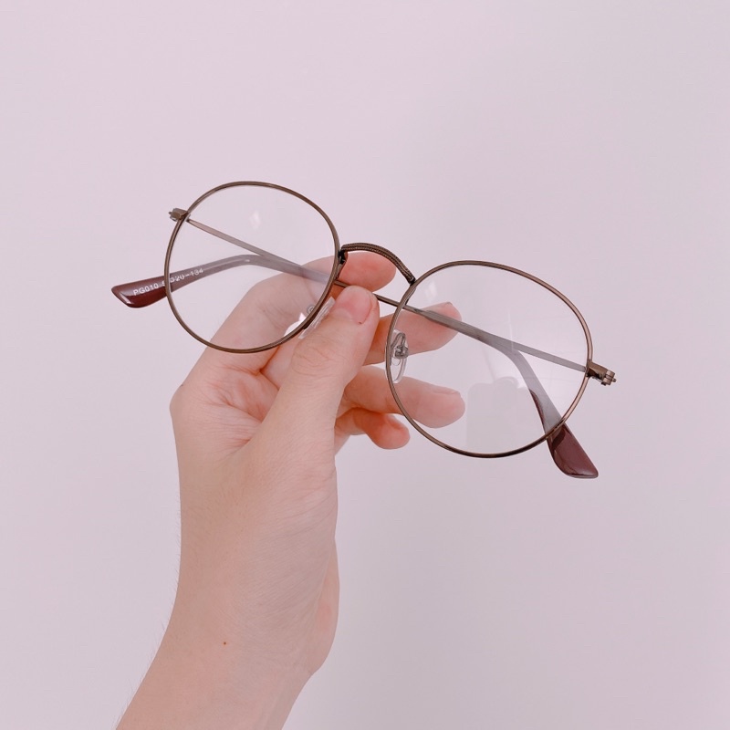 Gọng kính kim loại tròn cao cấp gaigarden