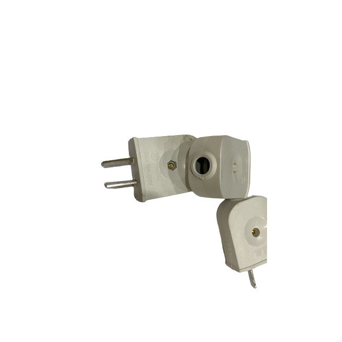 Phích Cắm Điện Nhựa Chống Cháy - Chịu Tải 16a 250v (Màu Trắng) PC301