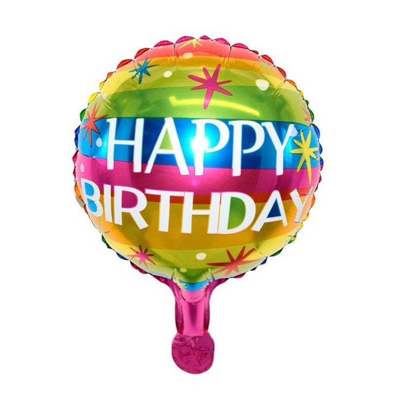 Bong bóng latex 10 inch in chữ happy birthday trang trí tiệc cưới/ sinh nhật