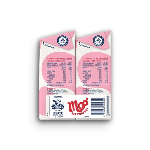 [SenXanh Emart] Sữa Devondale Dâu Giàu Canxi 200ml - Devondale Moo - Sữa Úc Tươi Nhập Khẩu
