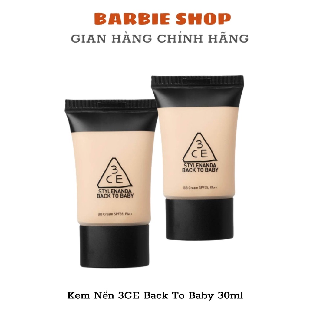 Kem Nền 3CE Back To Baby 30ml