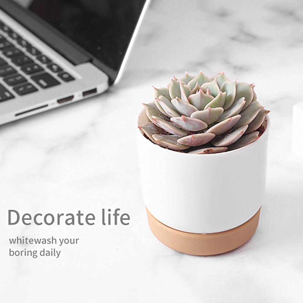 HARRIETT 1 Chậu Hoa Nhỏ Hấp Thụ Nước Tự Động Để Bàn Trang Trí