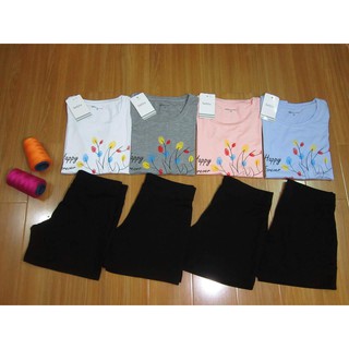 Bộ đồ mặc nhà nữ thun cotton đùi cộc VNXK
