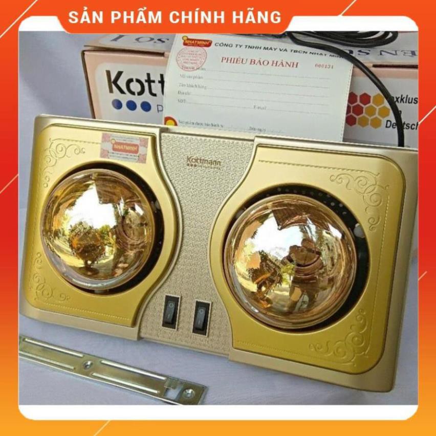 [Hỏa tốc 1 giờ] [FreeShip] Đèn sưởi 2 bóng Kottmann K2B-H - Hàng cao cấp chính hãng, BH 3 năm Huy Anh