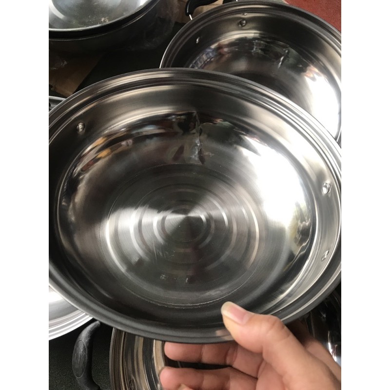 Xoong ăn lẩu- nồi ăn lẩu -28cm-hàng đẹp inox sáng