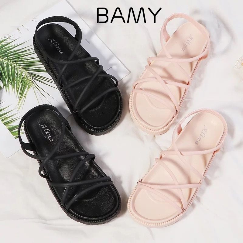 Sandal Nữ Dây mảnh, Dép Xăng Đan nữ đi biển 2 màu cute BAMY