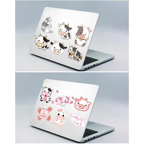 Sticker bò sữa A3 S30T29 chống thấm nước decal dán laptop mũ bảo hiểm xe cao cấp chủ đề