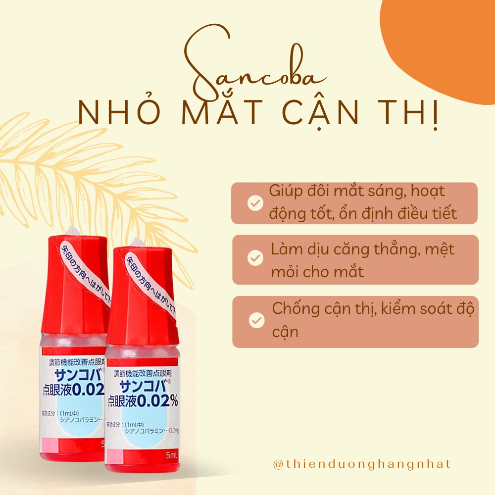 Nhỏ mắt cận thị Sancoba Nhật Bản 5ml