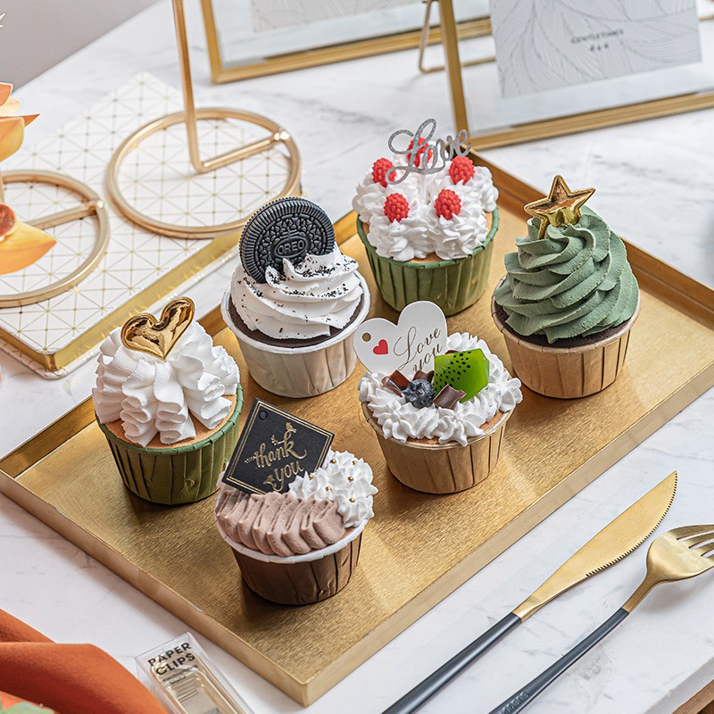 Mô Hình Bánh Cupcake Giả Trang Trí Cửa Sổ / Bàn Ăn Tráng Miệng
