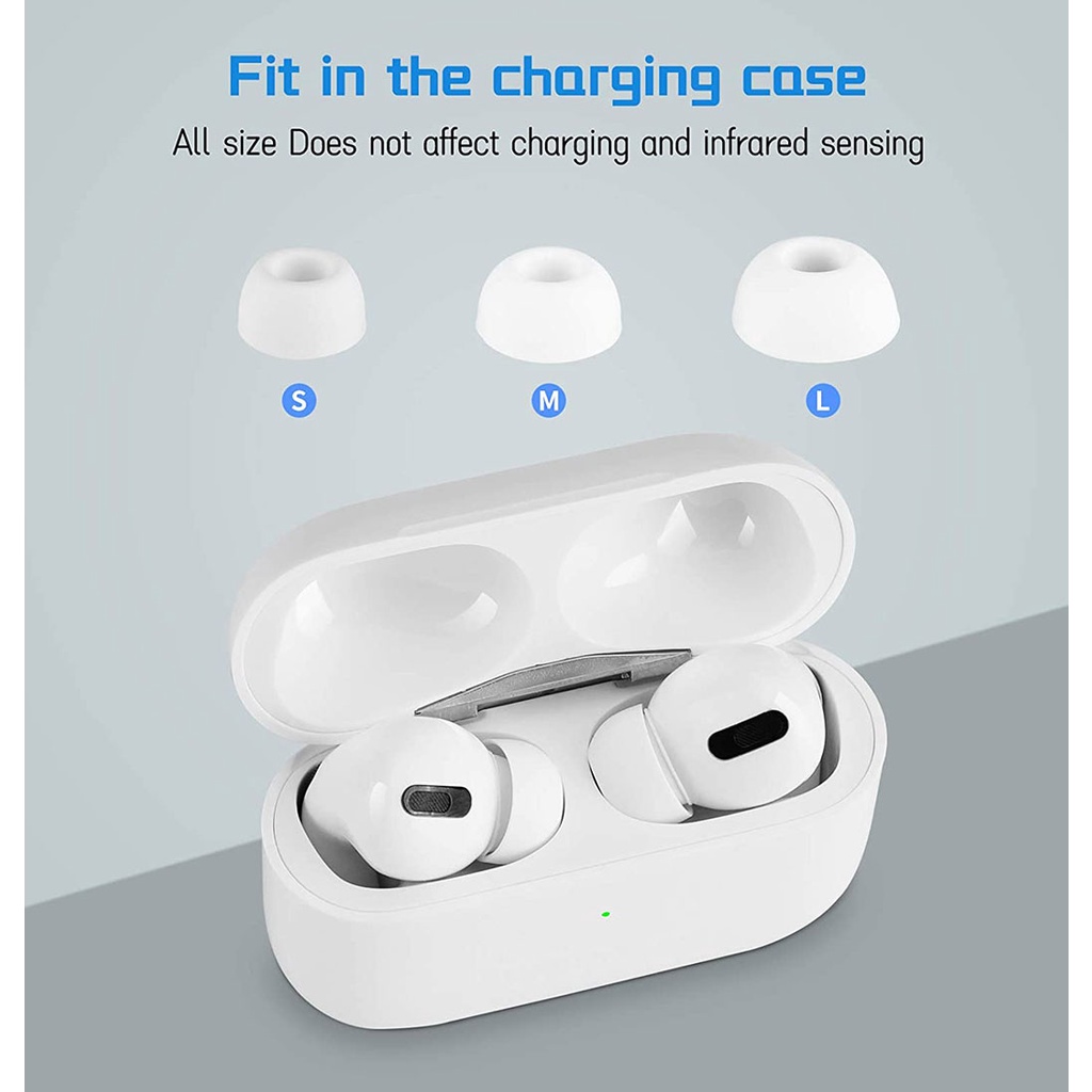 Đầu Bọc Tai Nghe Nhét Tai Bằng Silicon Chống Ồn Cho Airpods pro/S/M/L