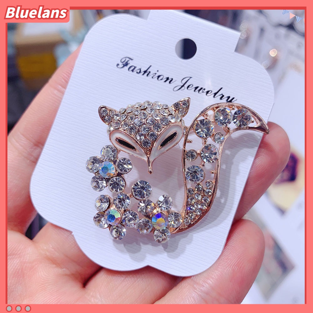 Ghim Cài Áo Hình Thỏ / Cáo Đính Đá 48h Thời Trang Cho Nữ