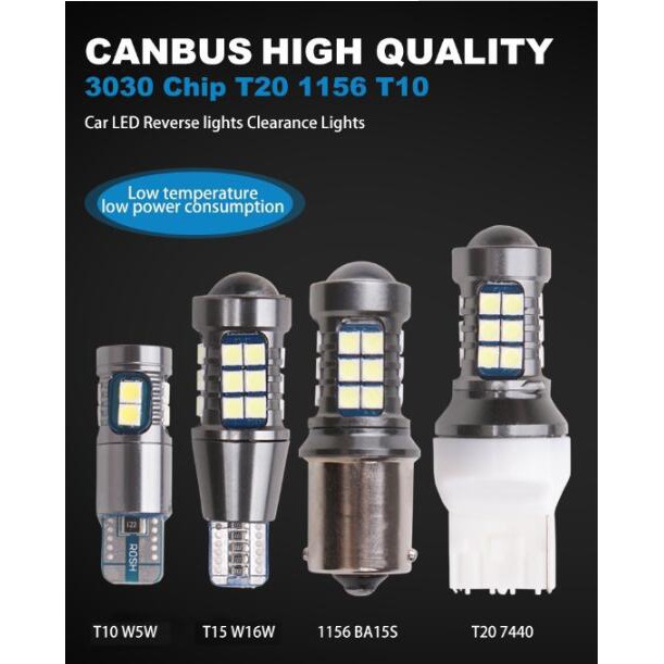 1 Chiếc Bóng Đèn LED T15 W16W T10 LED W5W T20 7440 1156 BA15S DC 12V Siêu Sáng Cho Xe Ô Tô