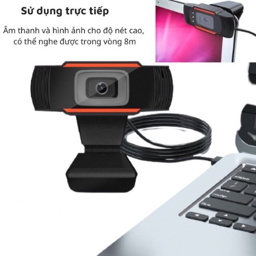 Webcam máy tính FULL HD 1080P có mic, Web camera laptop full box siêu nét hỗ trợ livestream, học trực tuyến