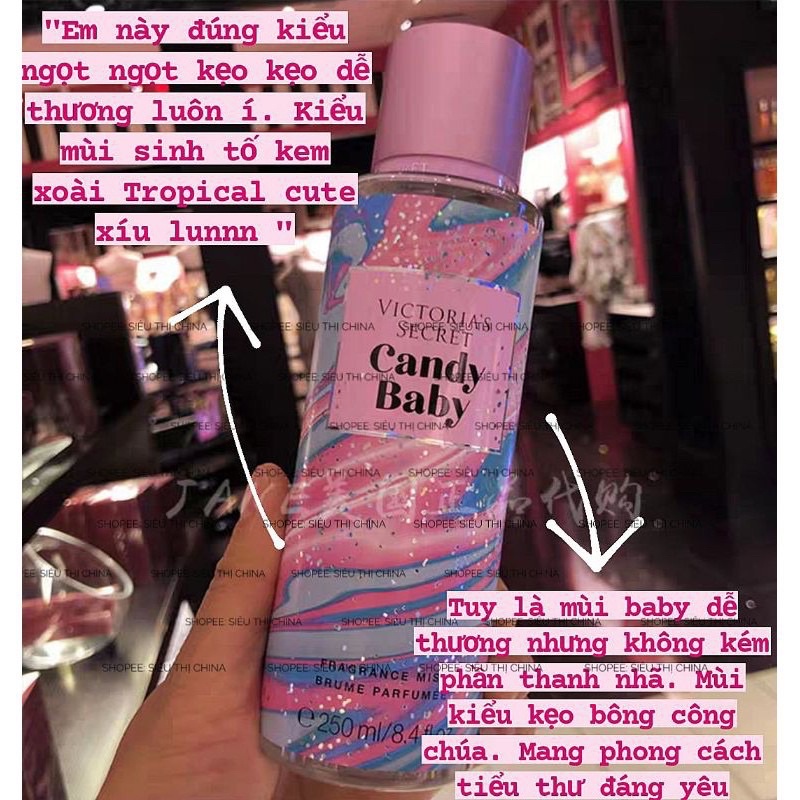 Body Mist Xịt Thơm Toàn Thân VICTORIA’S SECRET Mẫu Mới Đủ Mùi